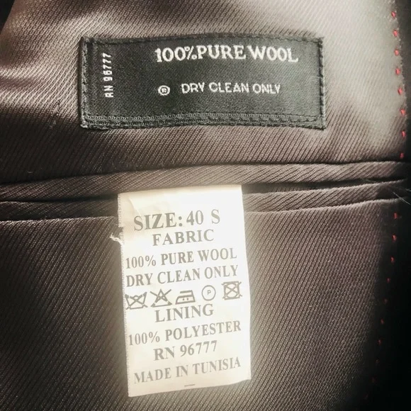 Men’s Wool Tuxedo Black with satin strip - Picture 2 of 9